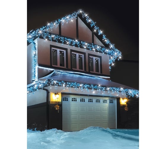 Электрогирлянда GLOS Сосульки 100 синих LED, 2м х 1м GL-SP9006-B