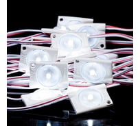 Светодиодный модуль MAKSILED 0.5Вт, 12В, IP65, SMD2835 1LED, 45лм, холодный белый, 20 шт./упаковка ML-M1SN-XL-2835-CW-LP