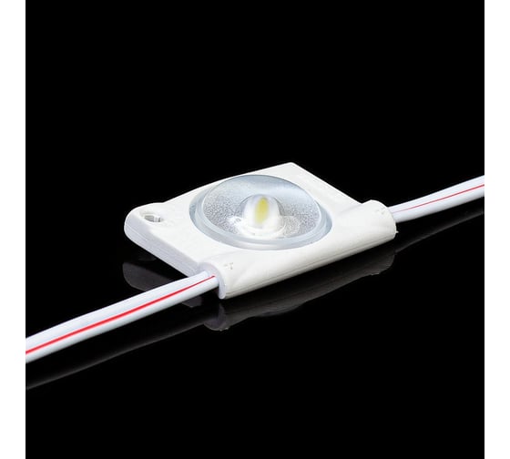 Светодиодный модуль MAKSILED 0.5Вт, 12В, IP65, SMD2835 1LED, 45лм, холодный белый, 20 шт./упаковка ML-M1SN-XL-2835-CW-LP