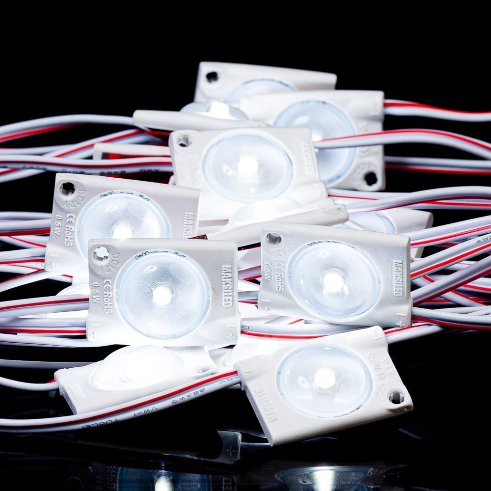 Светодиодный модуль MAKSILED 0.5Вт, 12В, IP65, SMD2835 1LED, 45лм ...