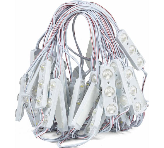 Светодиодный модуль MAKSILED 1.44Вт, 12В, IP67, SMD2835 3LED, 50лм, желтый, 20 шт./упаковка ML-M3SM-L-2835-Y