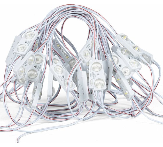 Светодиодный модуль MAKSILED 0.96Вт, 12В, IP67, SMD2835 2LED, 30лм, красный, 20 шт./упаковка ML-M2SM-L-2835-R