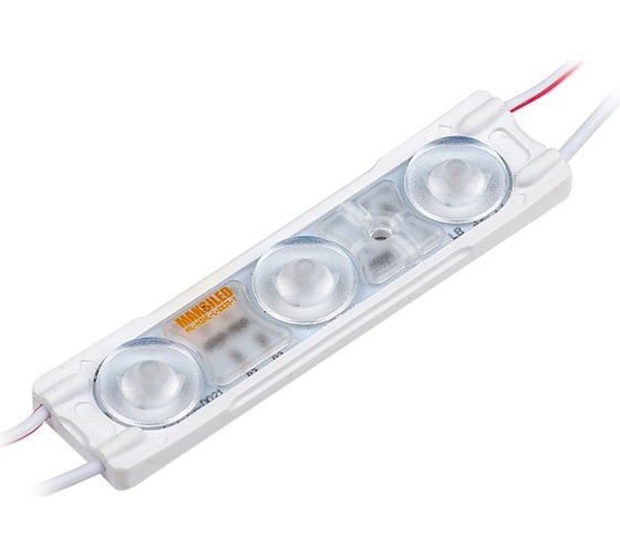 Светодиодный модуль MAKSILED 1.1Вт, 12В, IP67, SMD2835 3LED, 21лм, желтый, 30 шт./упаковка ML-M3HL-L-2835-Y 1