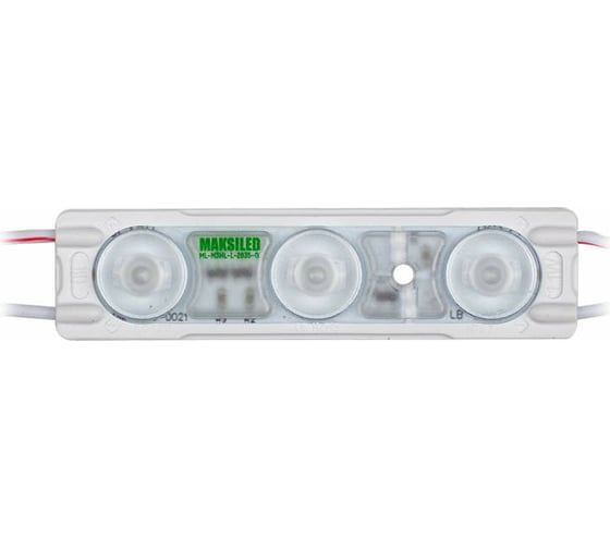 Светодиодный модуль MAKSILED 1.1Вт, 12В, IP67, SMD2835 3LED, 65лм, зеленый, 30 шт./упаковка ML-M3HL-L-2835-G