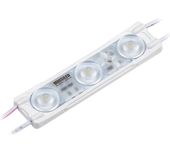 Светодиодный модуль MAKSILED 1.44Вт, 12В, IP67, SMD2835 3LED, 137лм, холодный белый, 30 шт./упаковка ML-M3HL-L-2835-W