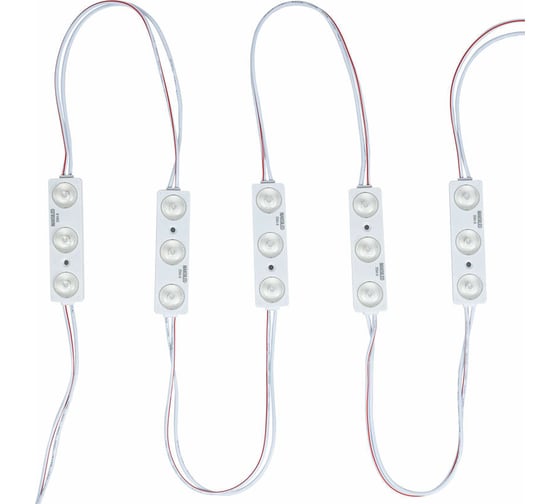 Светодиодный модуль MAKSILED 1.44Вт, 12В, IP67, SMD2835 3LED, 50лм, красный, 20 шт./упаковка ML-M3SM-L-2835-R