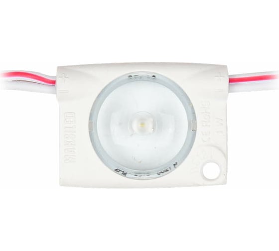 Светодиодный модуль MAKSILED 1Вт, 12В, IP65, SMD2835 1LED, 98лм, теплый белый, 30 шт./упаковка ML-M1SN-XL-2835-WW