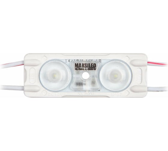 Светодиодный модуль MAKSILED 1Вт, 12В, IP67, SMD2835 2LED, 97лм, холодный белый, 40 шт./упаковка ML-M2HL-L-2835-W