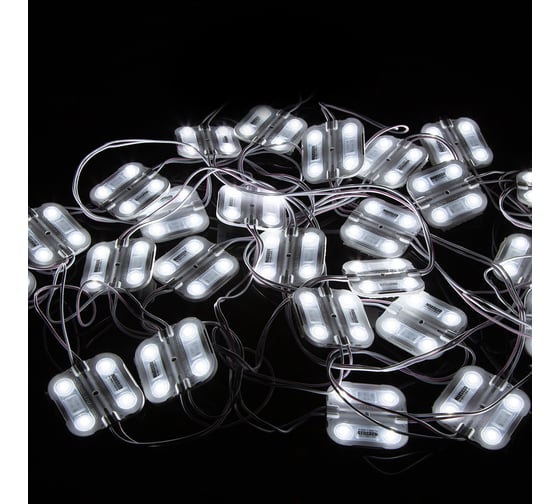 Светодиодный модуль MAKSILED 3Вт, 12В, IP67, SMD2835 4LED, 275лм, холодный белый, 25 шт./упаковка ML-M4HL-L-2835-W