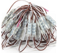 Светодиодный модуль MAKSILED 1Вт, 220В, IP67, SMD2835 4LED, 100лм, холодный белый, 50 шт./упаковка ML-M4SN-L-2835-W-220V