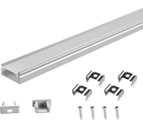 Профиль накладной Jazzway PAL 1507 (в комплекте: профиль; рассеиватель; заглушки1+1; клипсы 4, саморезы 4) L2000 анодированный 5036109
