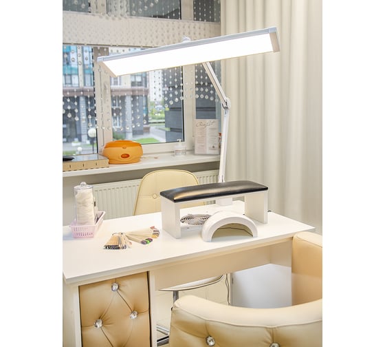 Светильник для салонов красоты Лючия L650 "Cosmetic ULTRA" белый LED 45W 3000-6000K, регулировка яркости, на струбцине 4606400050865