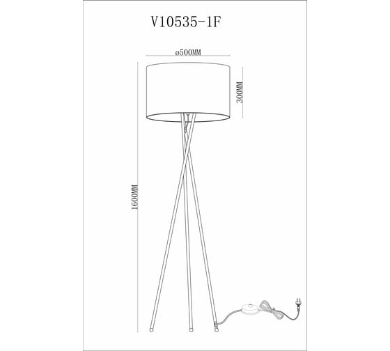 Торшер Moderli Palma V10535-1F