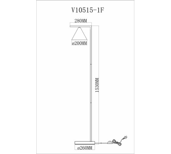 Торшер Moderli Omaha V10515-1F