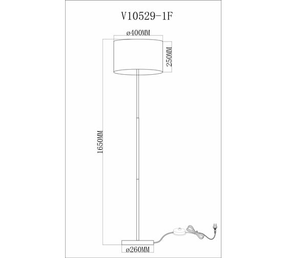 Торшер Moderli Visalia V10529-1F