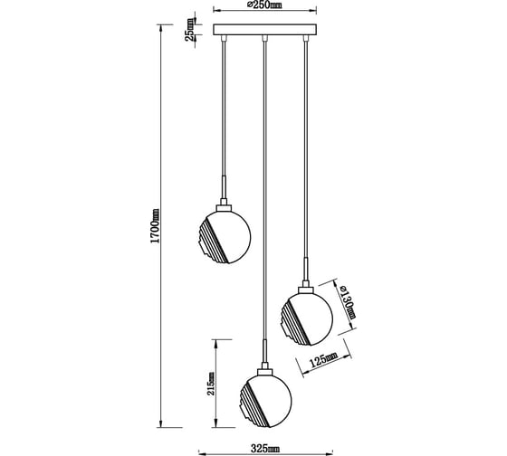 Подвесной светильник Vele Luce Capriccio 3xG9 25W VL5882P03