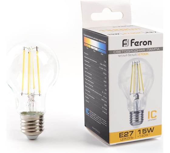 Cветодиодная лампа FERON lb-615 e27 15w 2700k, 38241 1