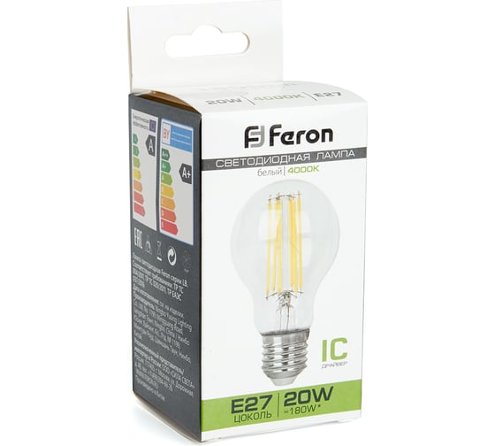 Cветодиодная лампа FERON LB-620 E27 20W 4000K, 38246