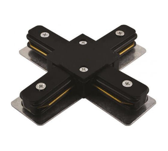 Соединитель шинопровода HOROZ ELECTRIC 096-001-0003 черный, Х-образный X Connector HRZ00000912 1