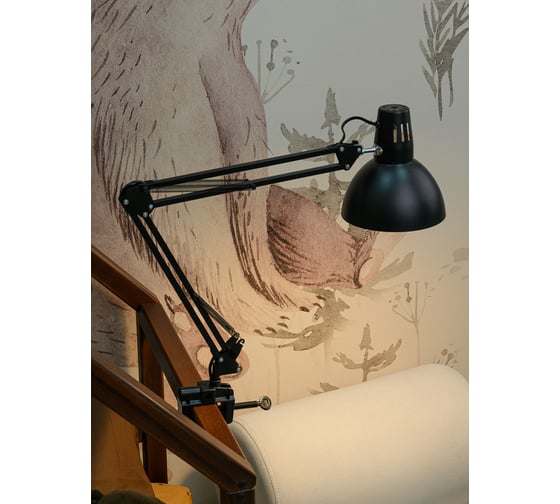 Настольный светильник Artstyle на струбцине черный, металлический, e27 HT-108B