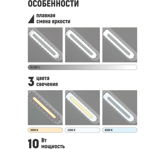 Настольный светодиодный светильник Artstyle на струбцине TL-402CS