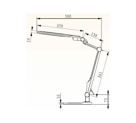 Настольная светодиодная лампа HOROZ ELECTRIC 049-010-0010 10W белый 100-240V струбцина+подставка EBRU HRZ00000683
