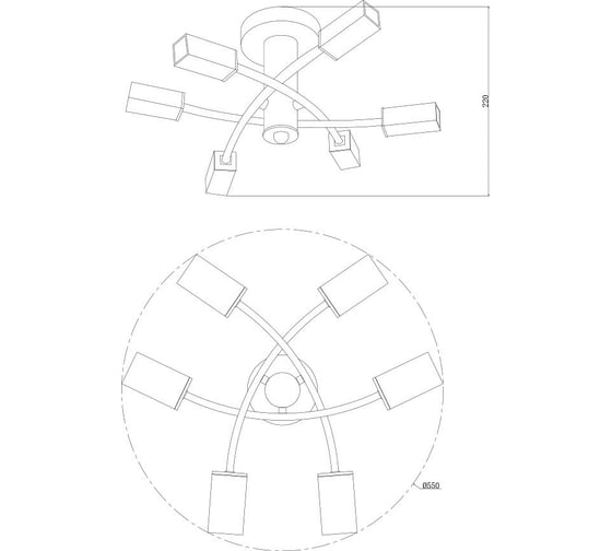 Люстра на штанге Moderli Lumi V1162-6C