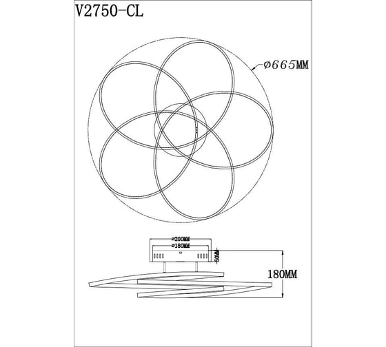 Потолочная люстра Moderli Adam V2750-CL