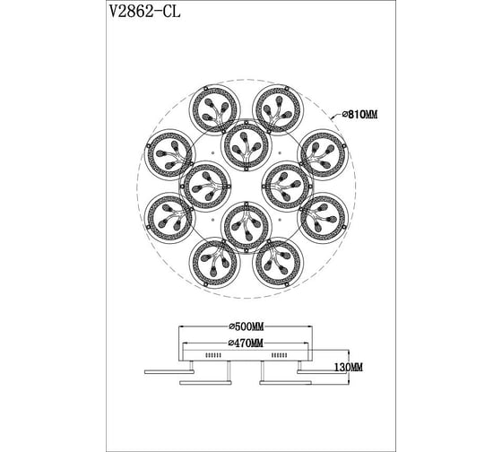 Потолочная люстра Moderli Rondi V2862-CL