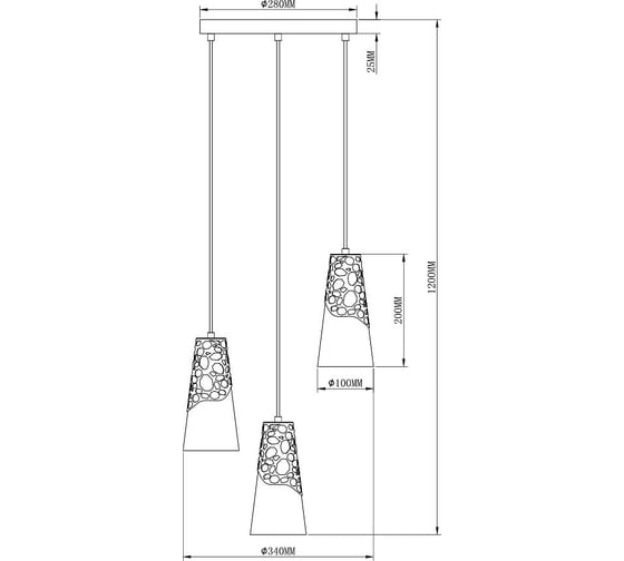 Подвесной светильник Moderli Natali V2821-3P
