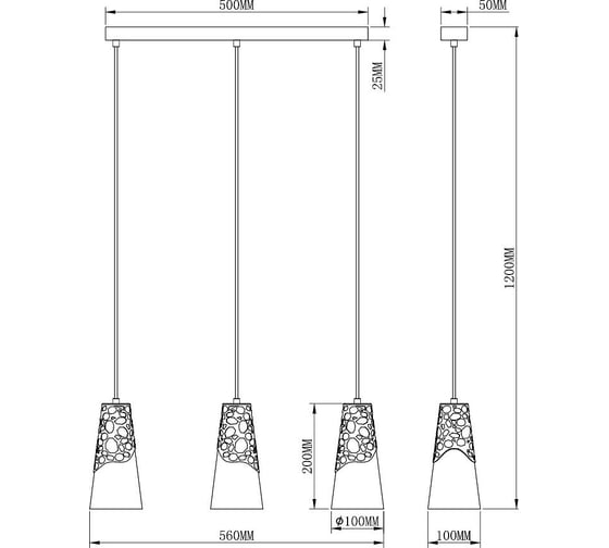 Подвесной светильник Moderli Natali V2822-3P