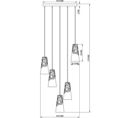 Подвесной светильник Moderli Natali V2823-5P