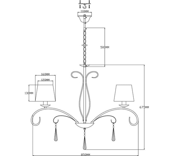 Подвесная люстра Moderli Aramco V2602-8P
