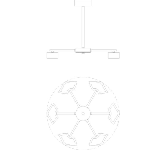Люстра на штанге Moderli Hight V1140-6CL