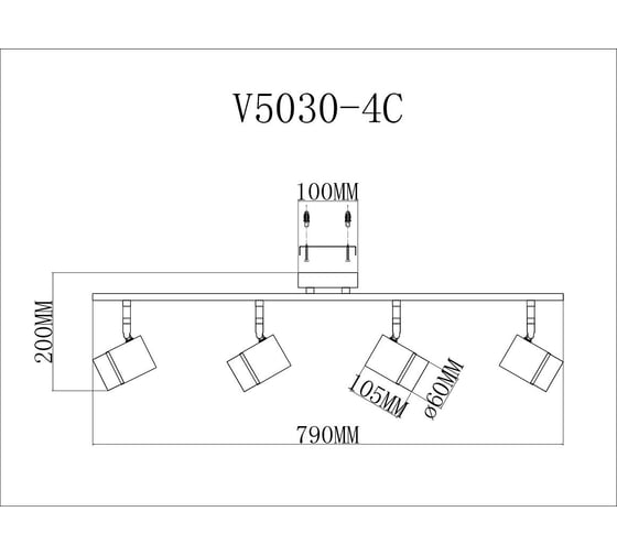 Спот Moderli David V5030-4C