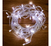 Светодиодная гирлянда Neon-Night 100 led белый 10 метров, прозрачный пвх, с контроллером 304-025