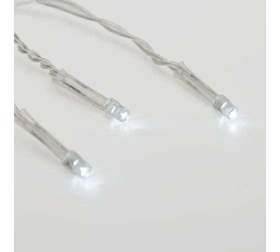 Светодиодная гирлянда Neon-Night 100 led белый 10 метров, прозрачный пвх, с контроллером 304-025