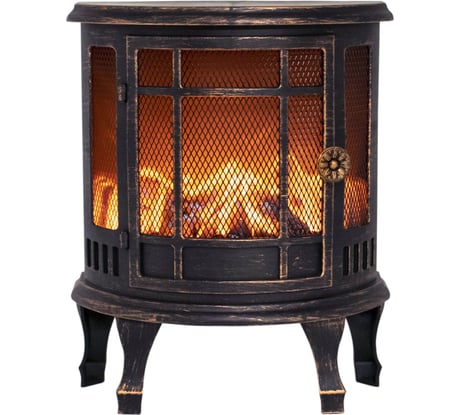 Светодиодный камин Neon-Night винтаж мини с эффектом живого огня, 3хс с usb, бронзовый 511-023