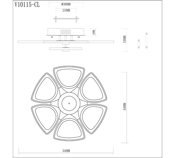 Светодиодная потолочная люстра Moderli Zita V10115-CL