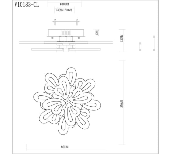 Светодиодная потолочная люстра Moderli Bience V10183-CL
