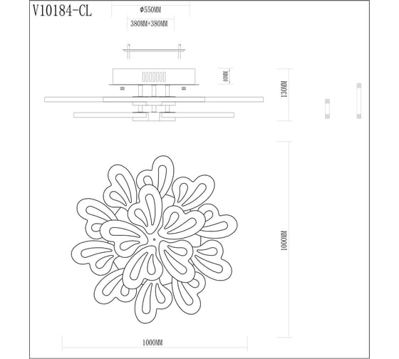 Светодиодная потолочная люстра Moderli Bience V10184-CL