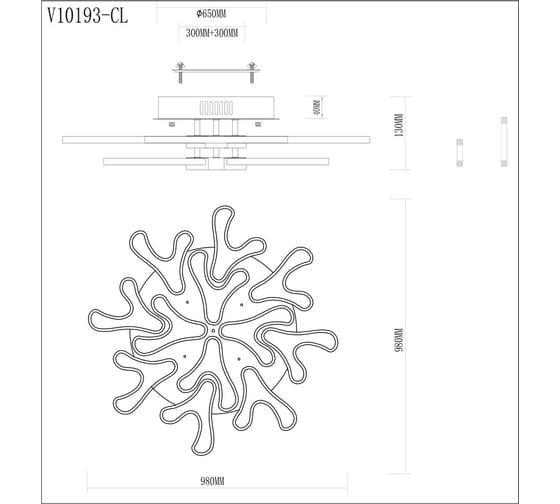 Светодиодная потолочная люстра Moderli Cream V10193-CL