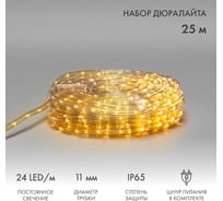Гирлянда дюралайт Neon-Night led, фиксинг (2w), 24 led/м, теплый белый, 25 м 121-327-14