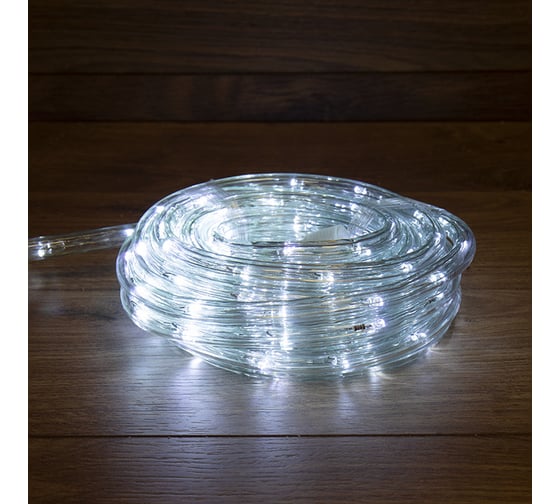 Гирлянда дюралайт Neon-Night LED фиксинг (2W), 24 LED/м, белый, 25 м 121-323-14