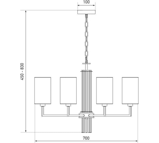Подвесной светильник Eurosvet  60134/8 никель a058369