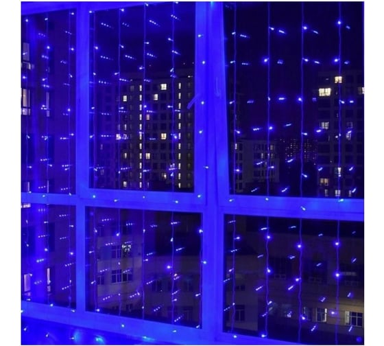 Светодиодная гирлянда Beroma шторка 240 led, 2x2 м синее свечение 07704975