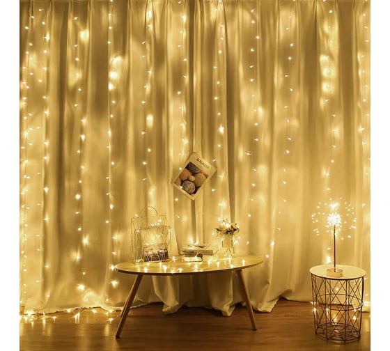 Светодиодная гирлянда Beroma шторка 160 led , 1.5x1.5 м. теплое свечение 07704969