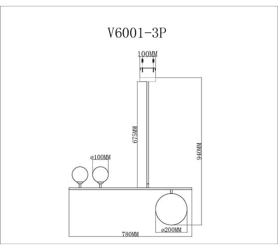 Светильник на штанге Moderli Sheman V6001-3P
