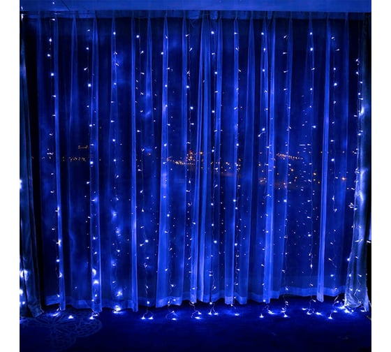 Светодиодная гирлянда шторка Beroma 160 led, 1.5x1.5 м. синее свечение 07704967