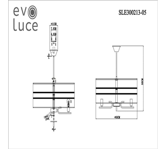 Светильник на штанге Evoluce Almese SLE300213-05
